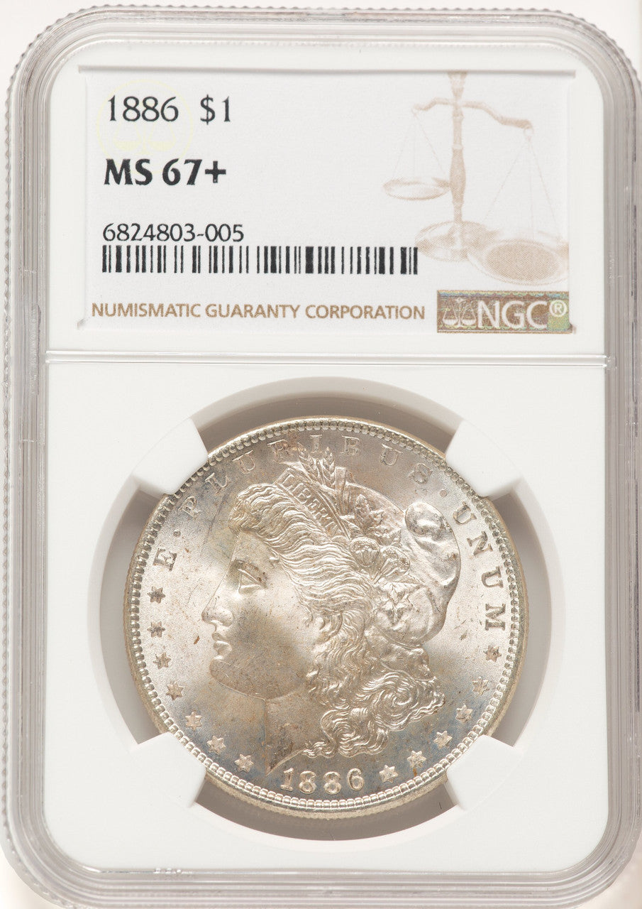 1886 Morgan Dollar NGC MS67+