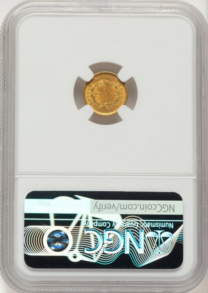 1851 G$1 Gold Dollar NGC MS63