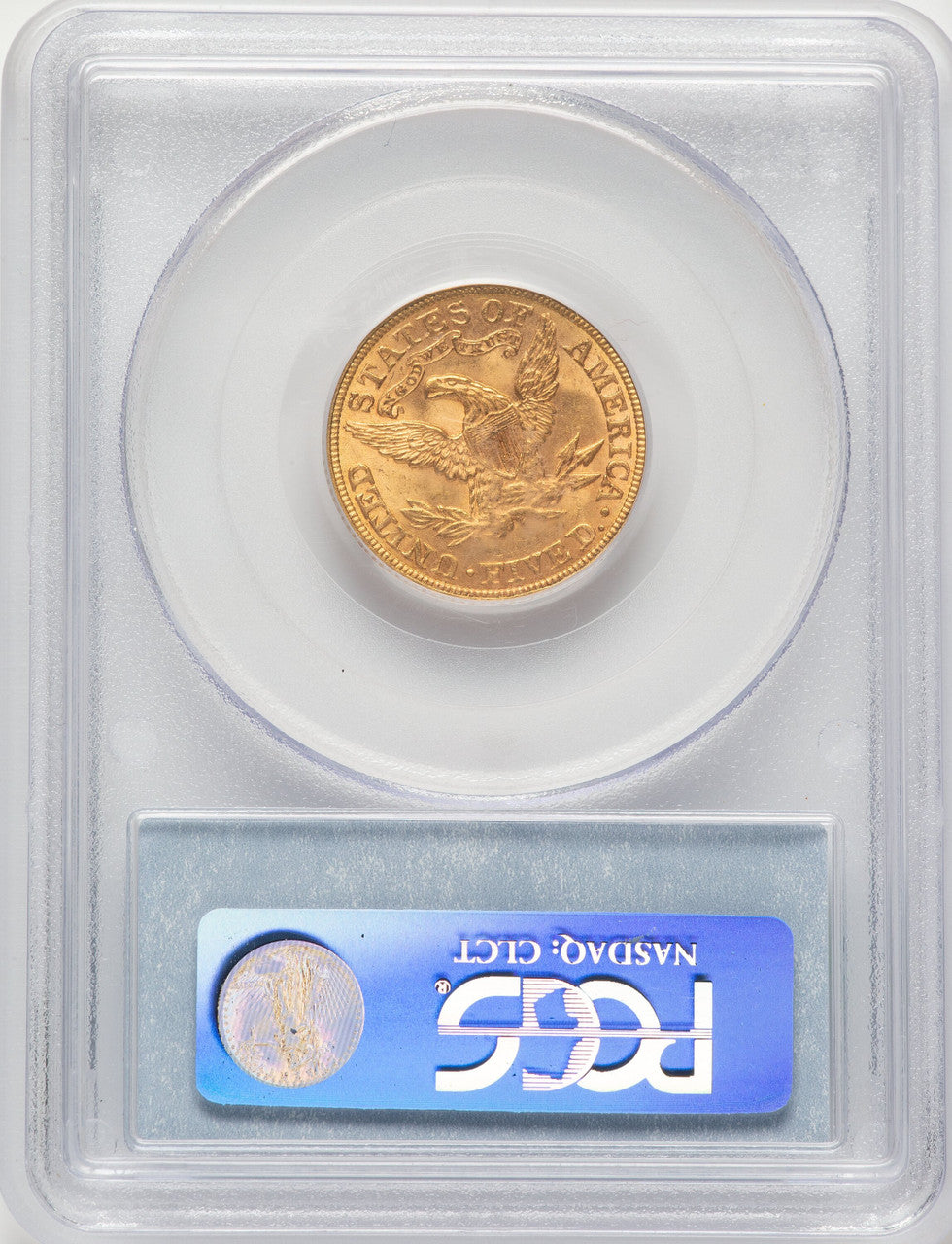 1892 $5 CAC Liberty Half Eagle PCGS MS63