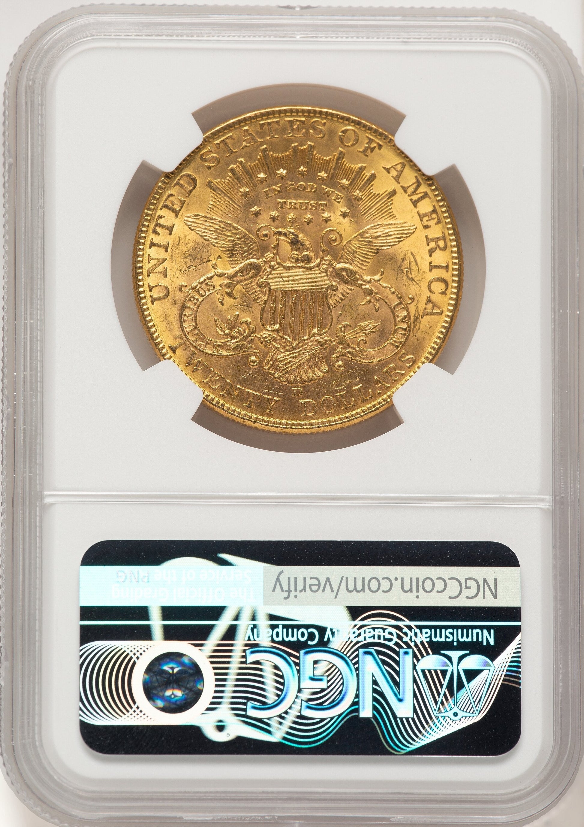1907-D $20 Liberty Double Eagle NGC MS62