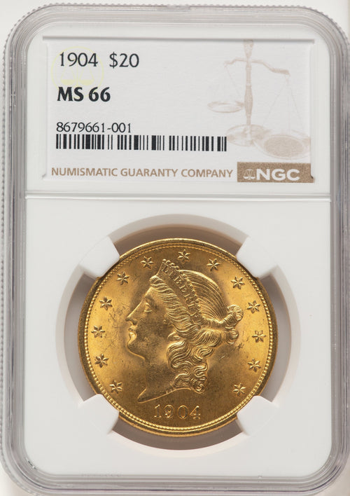 1904 $20 Liberty Liberty Double Eagle NGC MS66