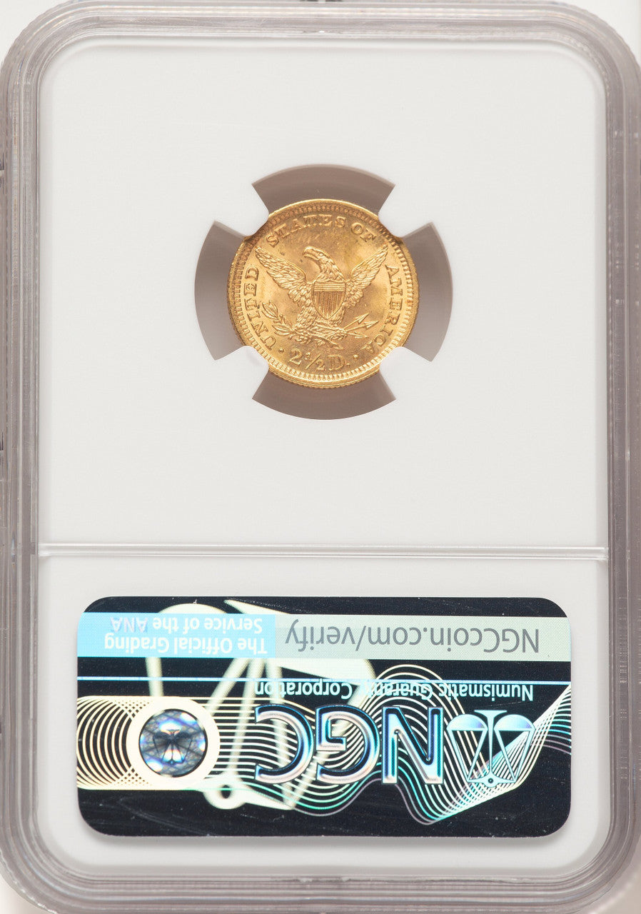 1899 $2.50 CAC Liberty Quarter Eagle NGC MS64