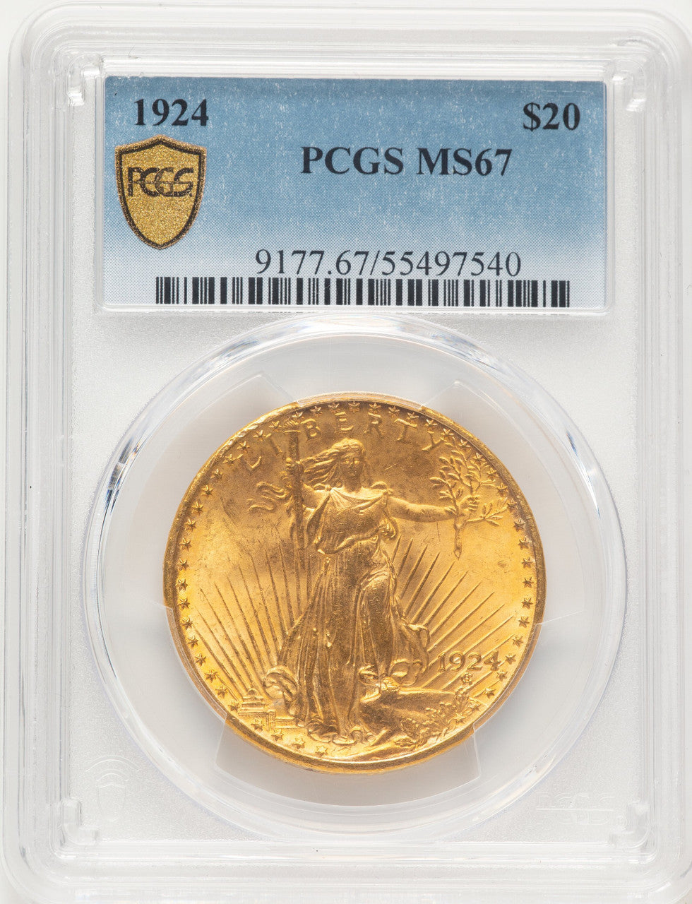 1924 $20 Saint Saint-Gaudens Double Eagle PCGS MS67