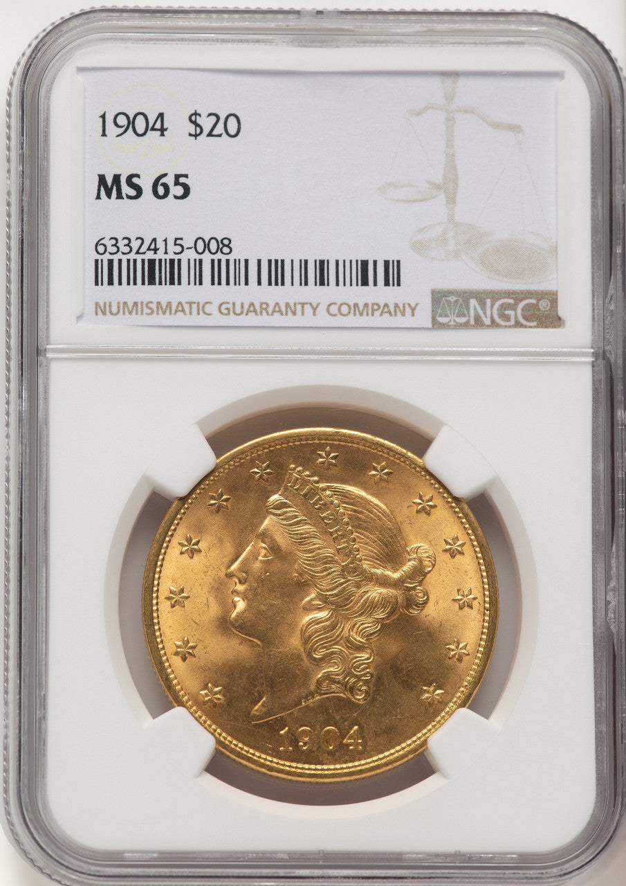 1904 $20 Liberty Liberty Double Eagle NGC MS65