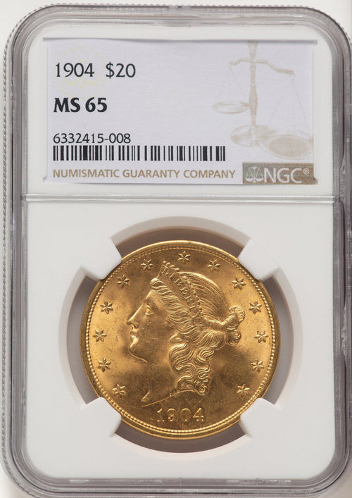 1904 $20 Liberty Liberty Double Eagle NGC MS65