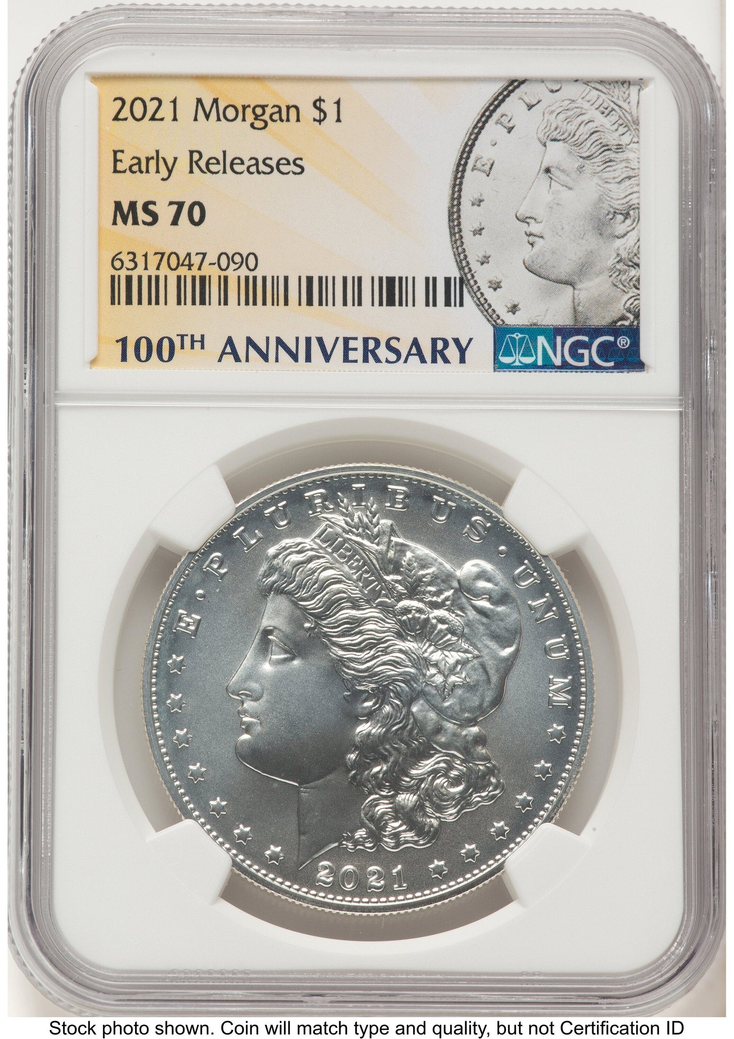 2021 6 Coin Morgan & Peace Dollar Set ER Morgan/Peace Label NGC MS70