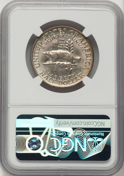 1936 50C Wisconsin Commemorative Silver NGC MS68