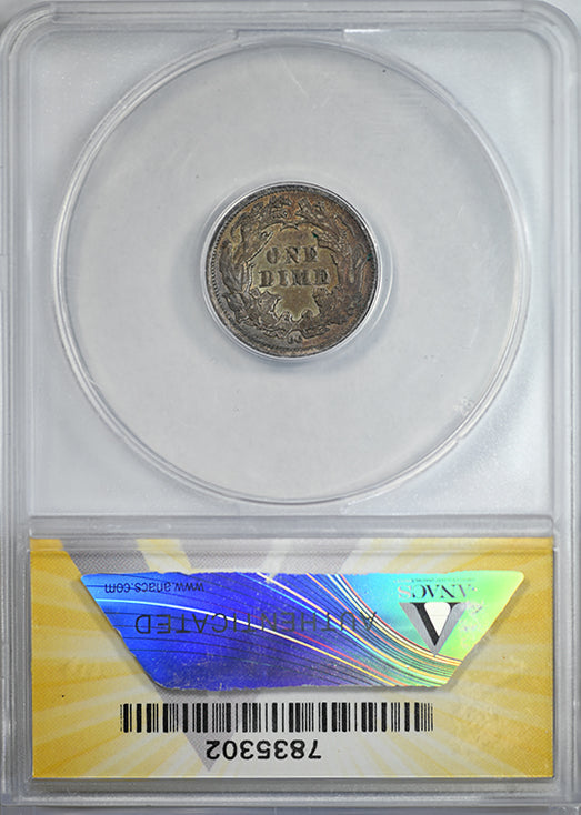 1877-CC Liberty Seated Dime 10C ANACS VF35