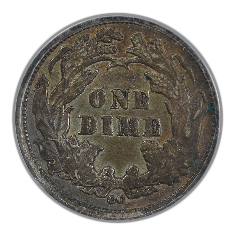 1877-CC Liberty Seated Dime 10C ANACS VF35