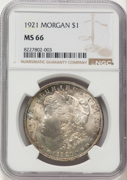1921 Morgan Morgan Dollar NGC MS66