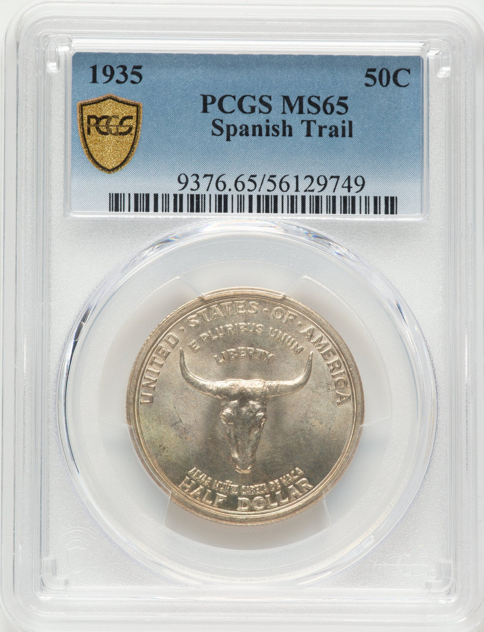 1935 50C Spanish Trail Commemorative Silver PCGS MS65