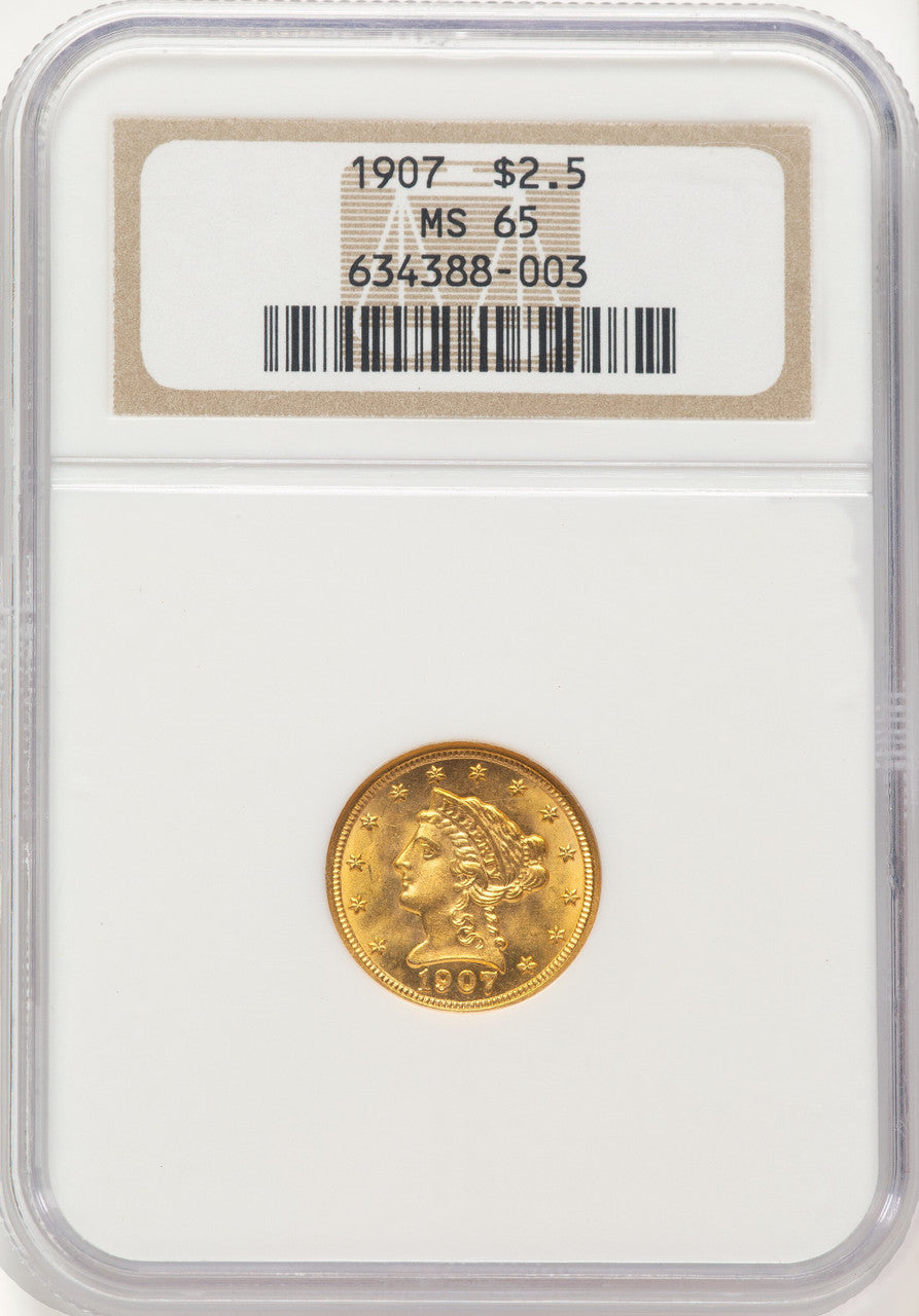 1907 $2.50 Liberty Quarter Eagle NGC MS65