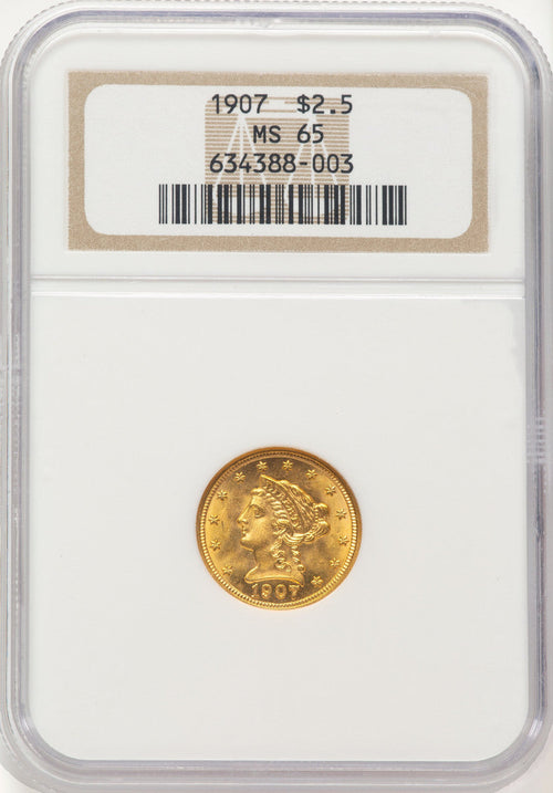 1907 $2.50 Liberty Quarter Eagle NGC MS65