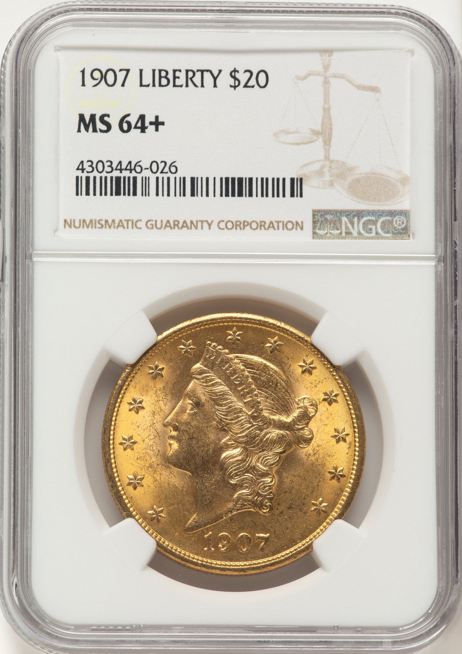 1907 $20 Liberty Liberty Double Eagle NGC MS64+