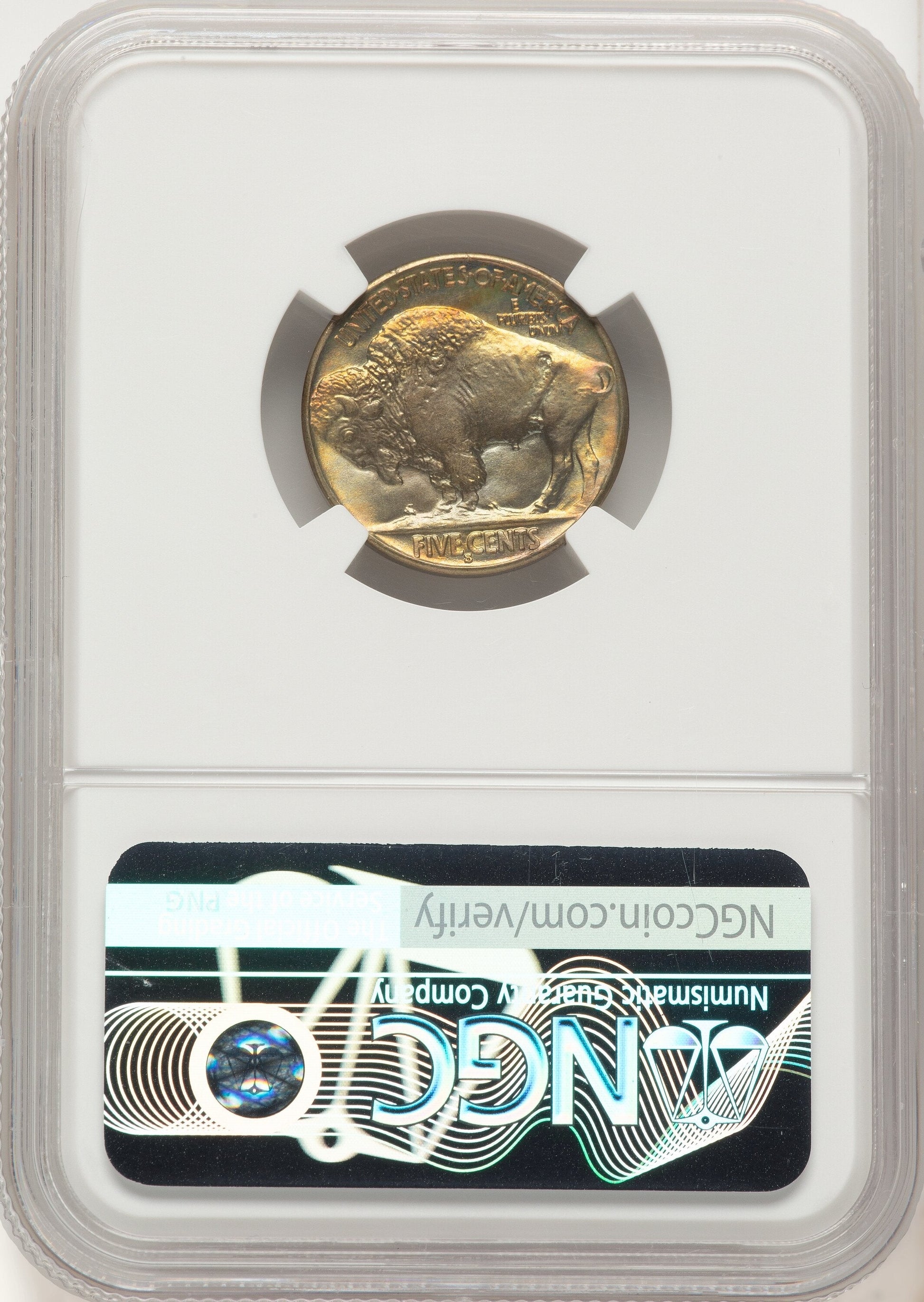 1937-S 5C CAC Buffalo Nickel NGC MS67+