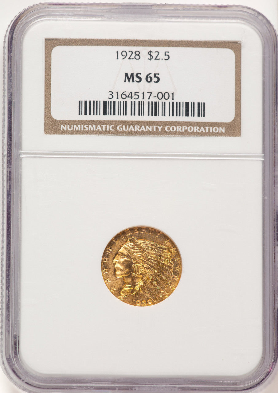 1928 $2.50 Indian Quarter Eagle NGC MS65
