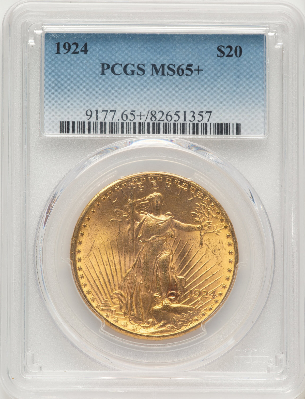 1924 $20 Saint Saint-Gaudens Double Eagle PCGS MS65+