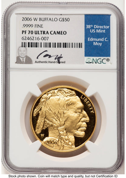 2006-W Proof Gold Buffalo 1 oz NGC PF70 Ed Moy (783744005)