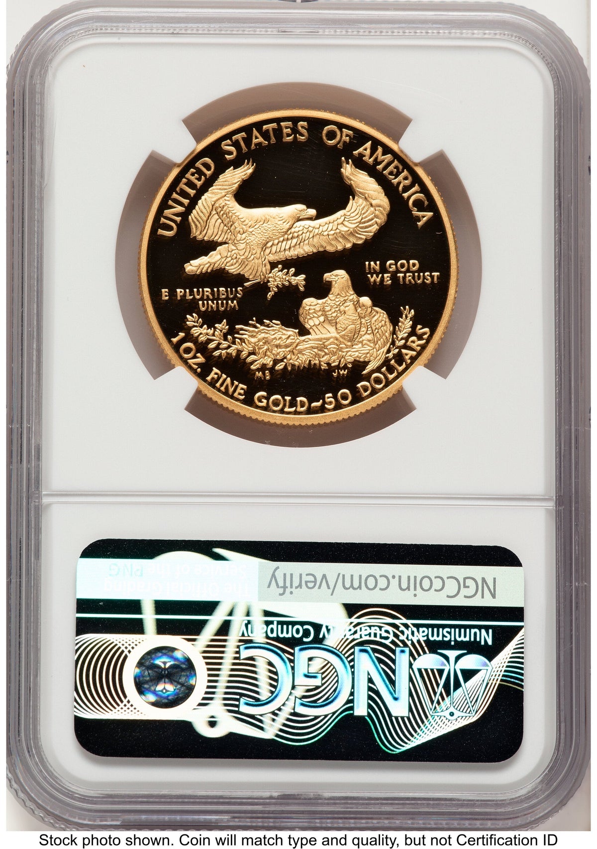 2020-W Proof Gold Eagle V75 Privy One of 1945 Struck 1 oz Brown Label NGC PF70