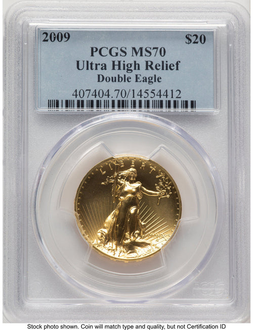 2009 G$20 Ultra High Relief Blue Gradient PCGS MS70 (783923001)