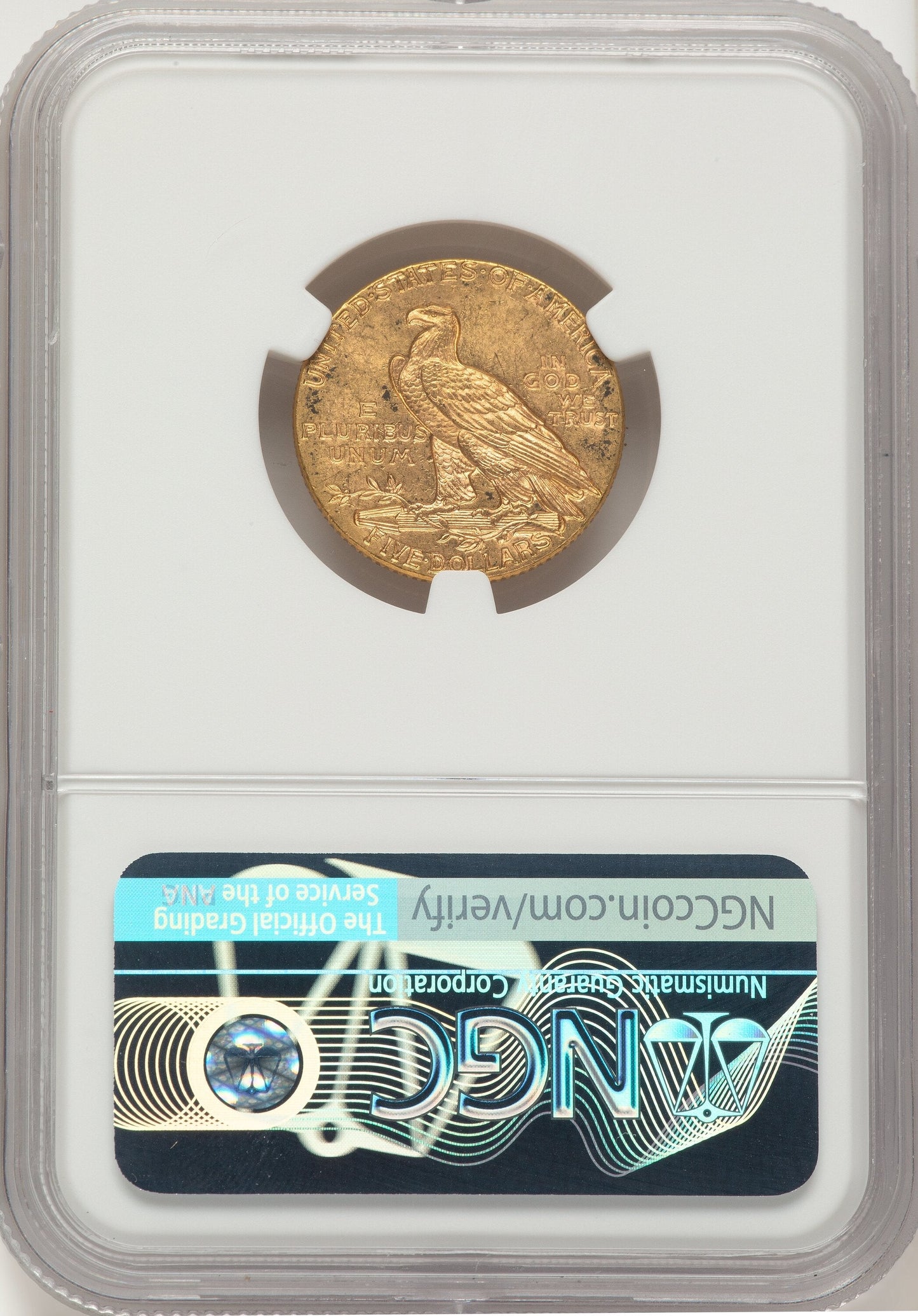 1909 $5 Indian Half Eagle NGC MS62+