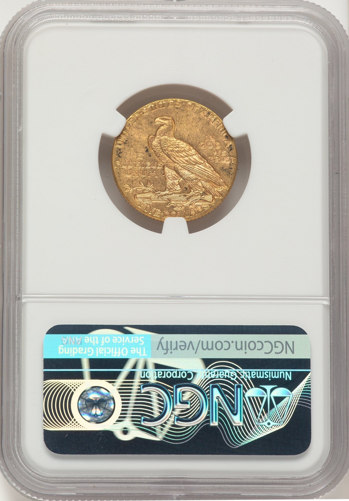1909 $5 Indian Half Eagle NGC MS62+