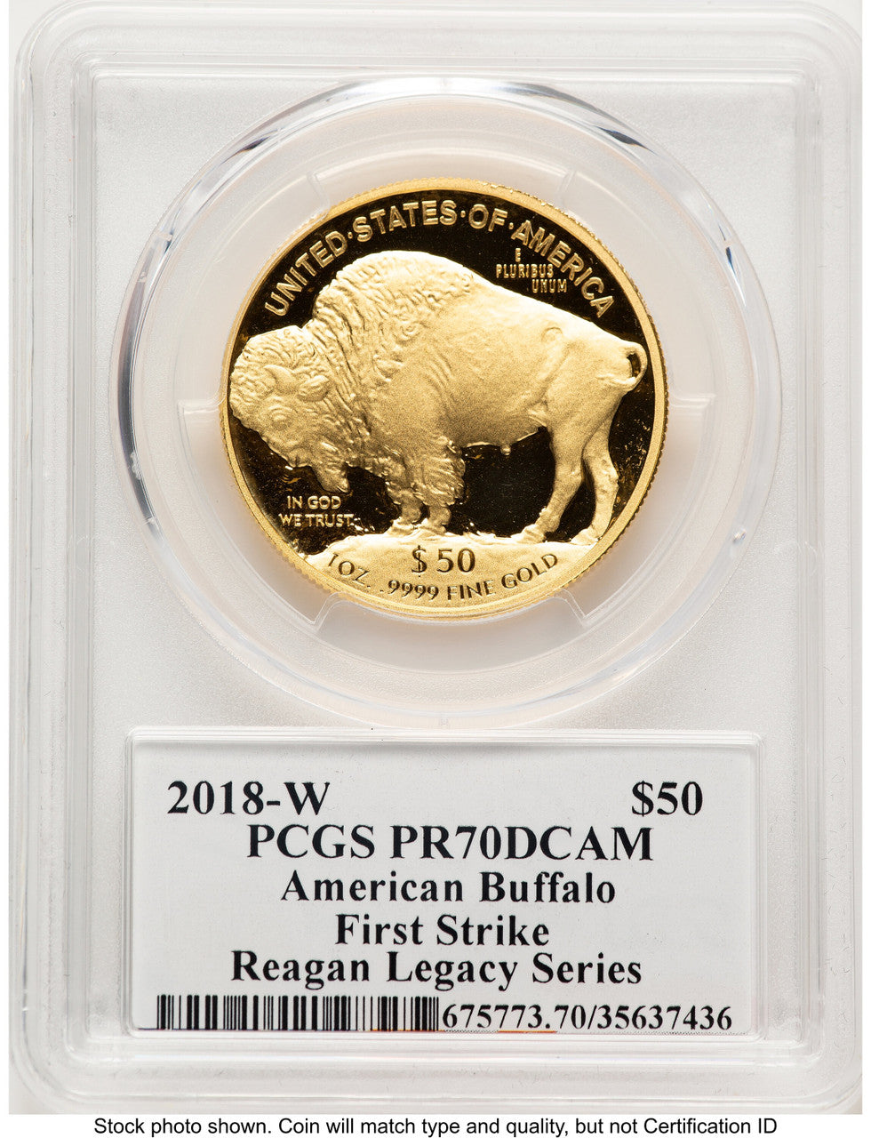 2018-W 1 oz Proof Gold Buffalo PCGS PR70 Michael Reagan