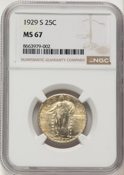 1929-S 25C Standing Liberty Quarter NGC MS67