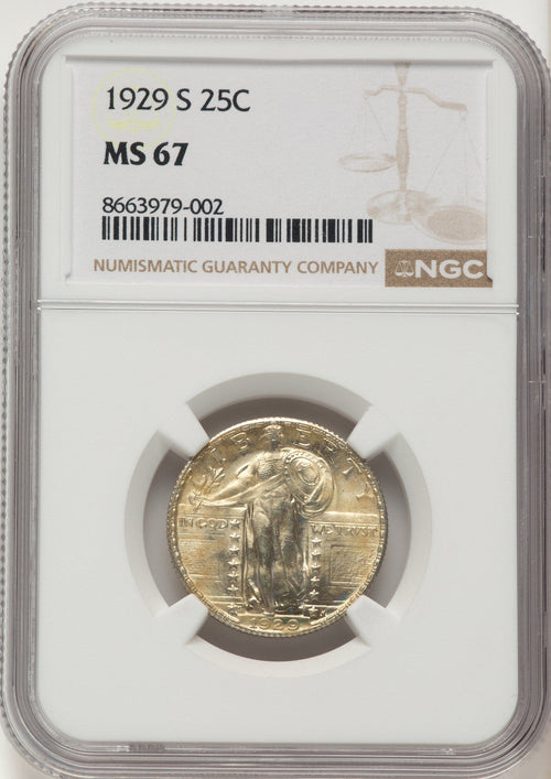 1929-S 25C Standing Liberty Quarter NGC MS67