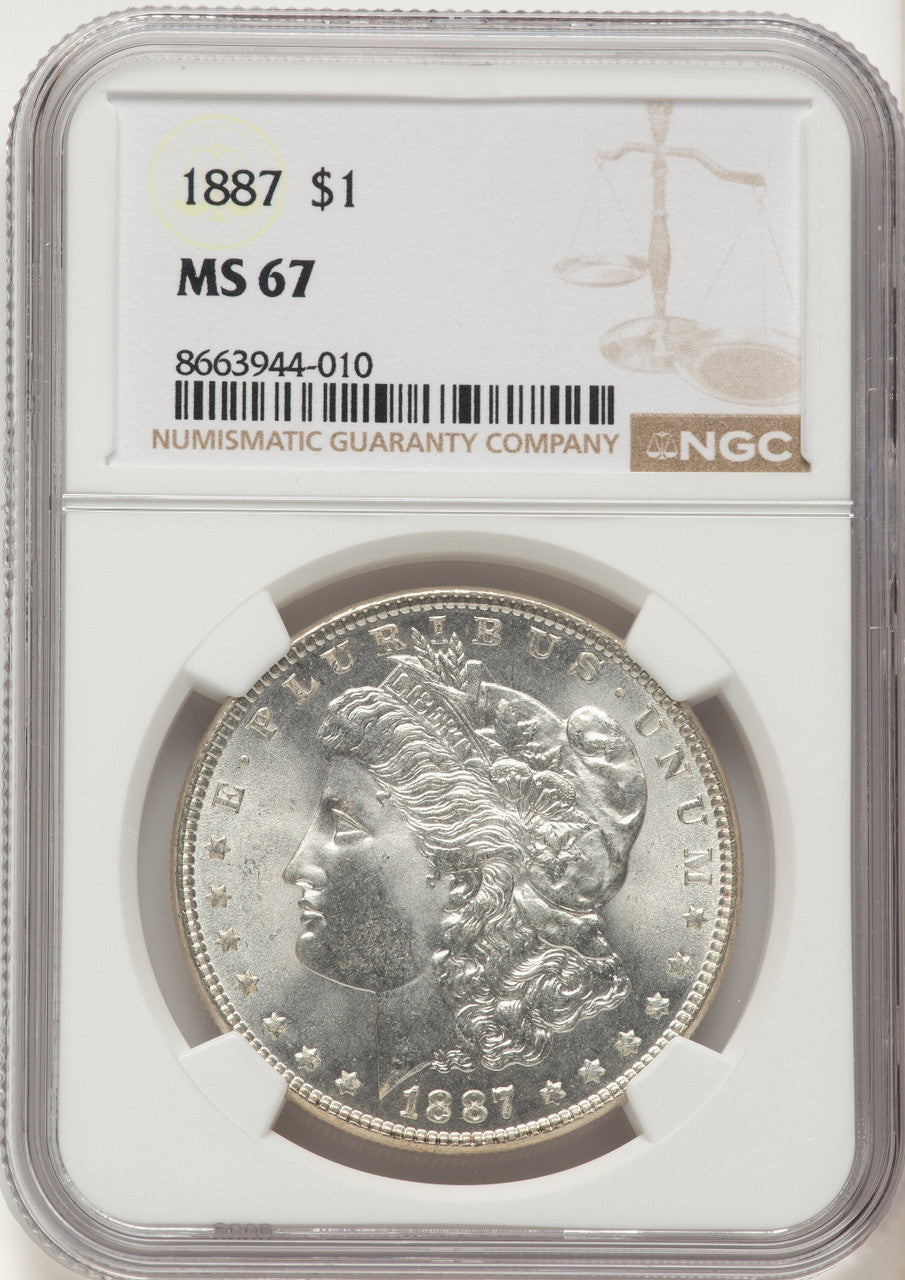 1887 Morgan Dollar NGC MS67
