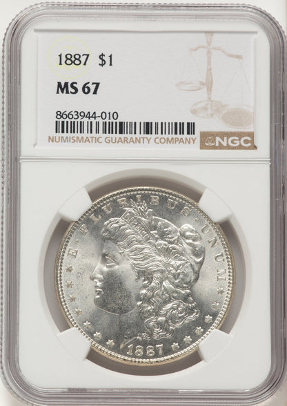 1887 Morgan Dollar NGC MS67