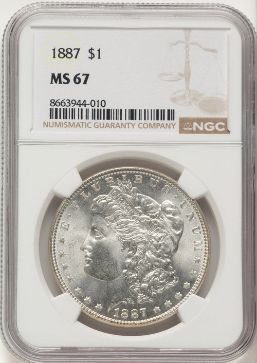 1887 Morgan Dollar NGC MS67