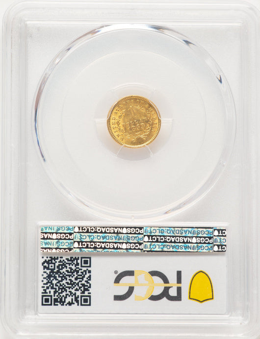 1853 G$1 Gold Dollar PCGS AU58