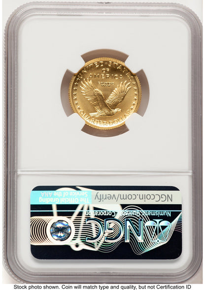 2016-W 25C Standing Liberty 100th Anniversary Gold Centennial ER Mike Castle NGC MS70