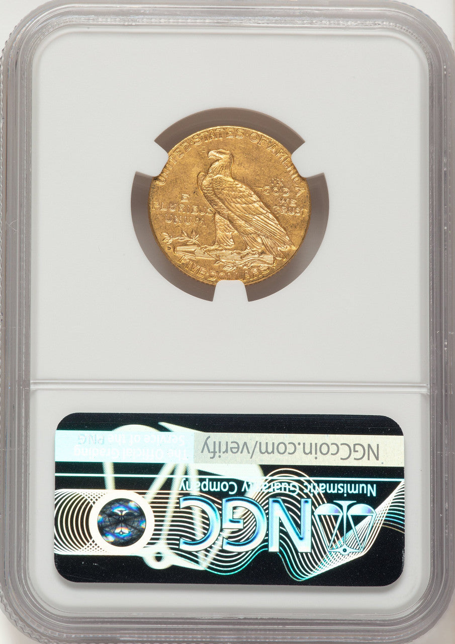 1908-D $5 Indian Half Eagle NGC MS63