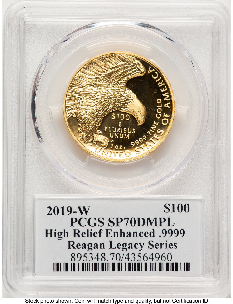 2019-W G$100 American Liberty High Relief Enhanced DMPL Reagan Legacy Series Michael Reagan Picture PCGS MS70 (784097056)
