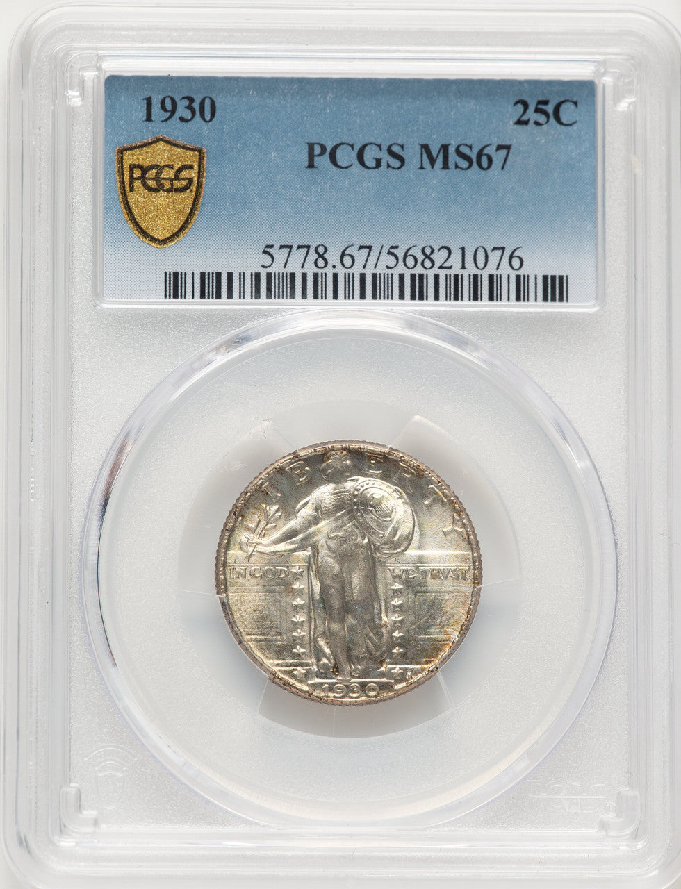 1930 25C Standing Liberty Quarter PCGS MS67
