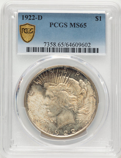 1922-D Peace Dollar PCGS MS65
