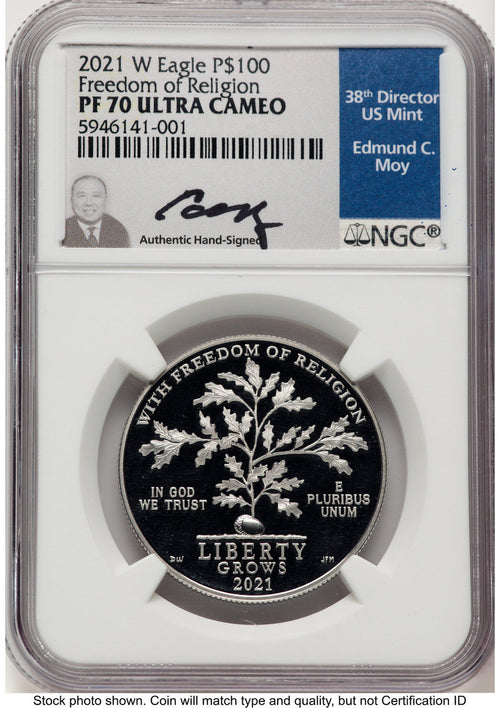 2021-W Proof Platinum Eagle 1 oz NGC PF70 Ed Moy