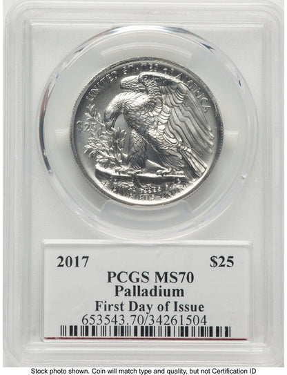 2017 Palladium Eagle 1 oz FDI PCGS MS70 Ed Moy