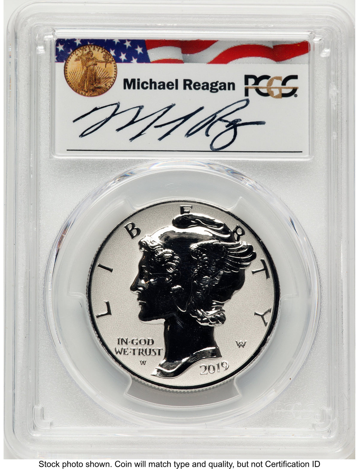 2019-W Palladium Eagle 1 oz REV Reagan Legacy Series Michael Reagan PCGS PR70