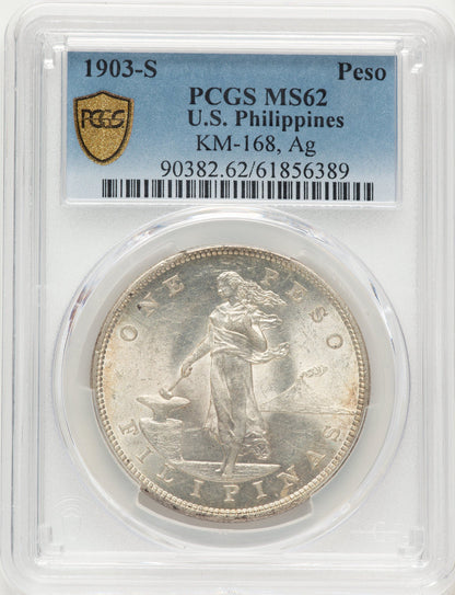1903-S Peso Philippines PCGS MS62