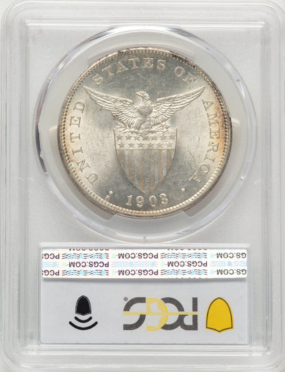 1903-S Peso Philippines PCGS MS62