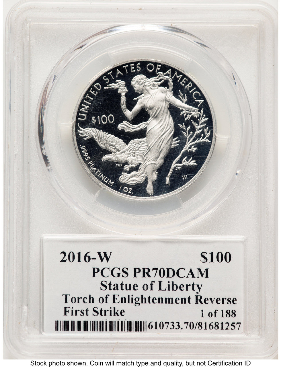 2016-W Proof Platinum Eagle 1 oz FS PCGS PR70 Ed Moy