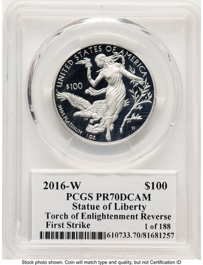 2016-W Proof Platinum Eagle 1 oz FS PCGS PR70 Ed Moy