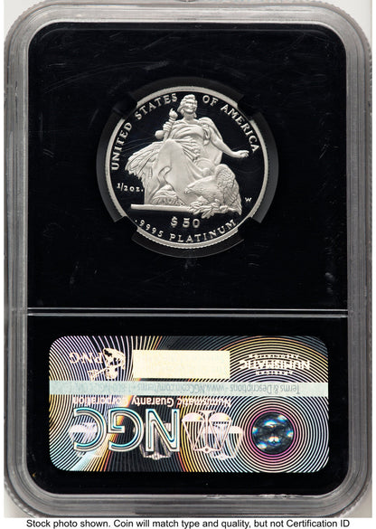 2004-W Proof Platinum Eagle 1/2 oz Black Label NGC PF70