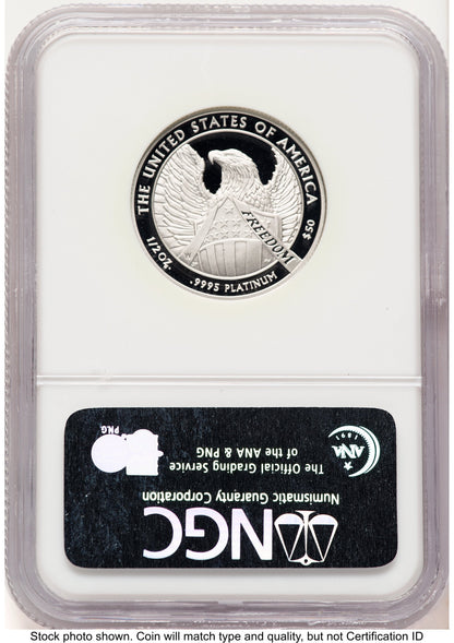 2007-W Proof Platinum Eagle 1/2 oz 10th Anniversary Label NGC PF70