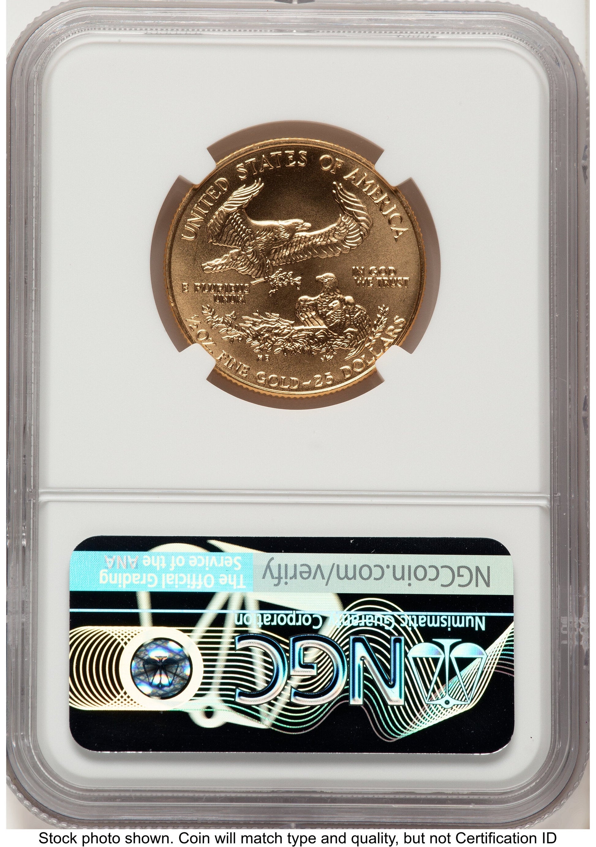 1996 Gold Eagle 1/2 oz Brown Label NGC MS70