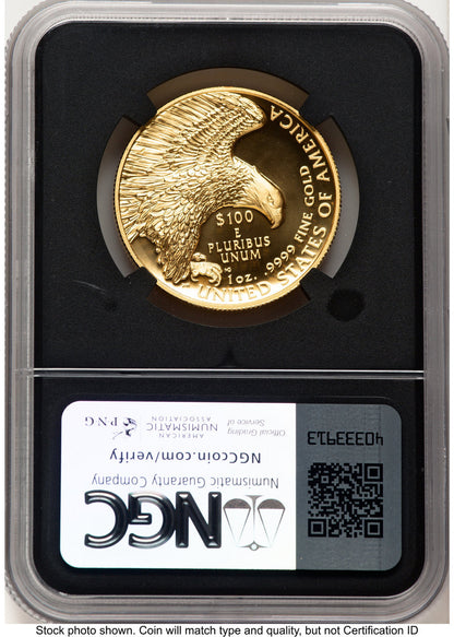 2019-W G$100 American Liberty High Relief Enhanced David J Ryder TBE Label NGC MS70 (784375106)
