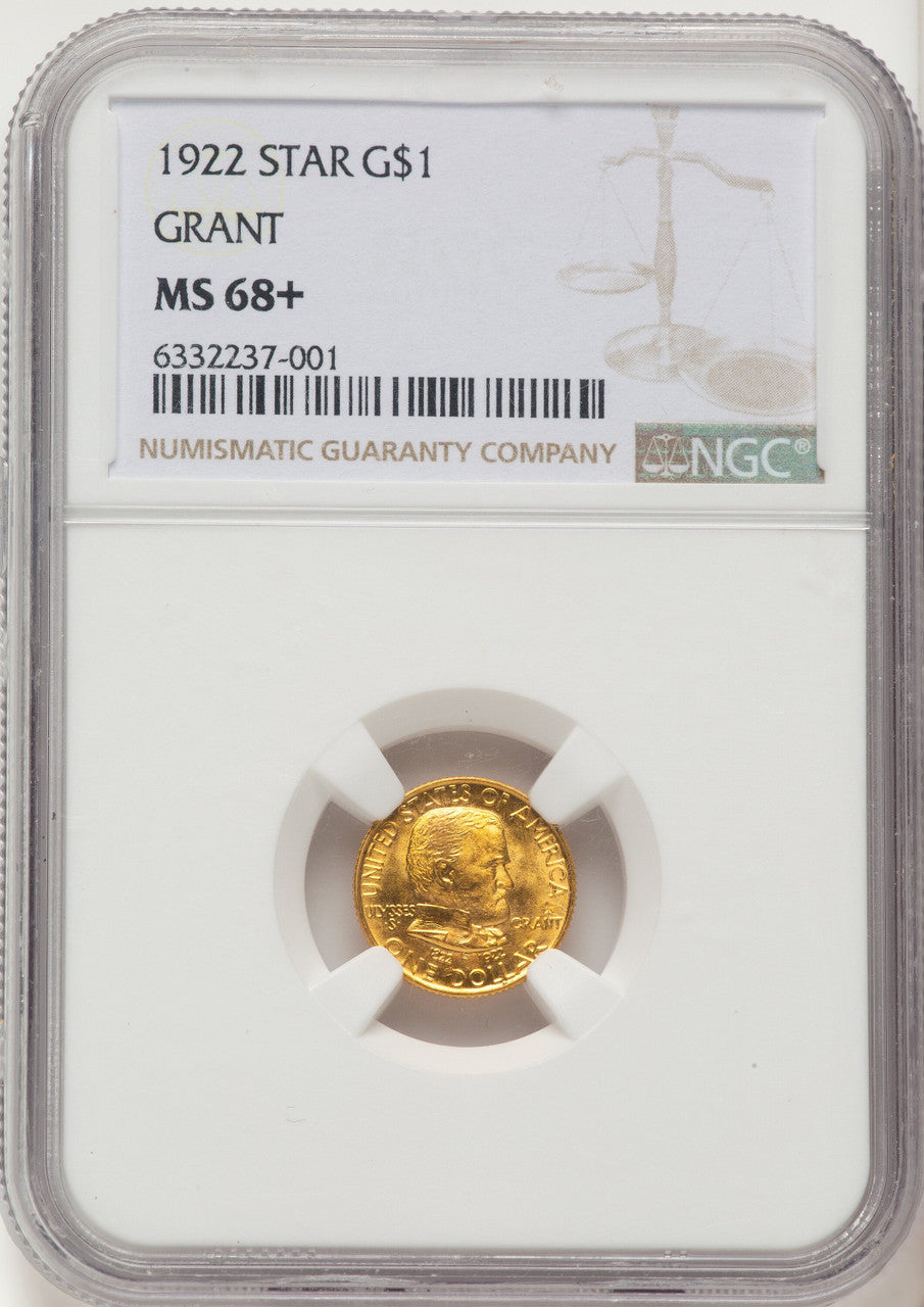 1922 G$1 Grant With Star Commemorative Gold NGC MS68+